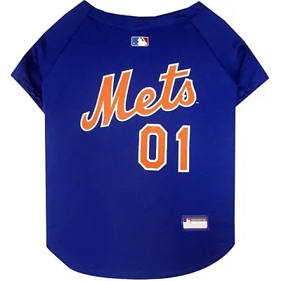 Pets First New York Mets Pet Jersey - Large