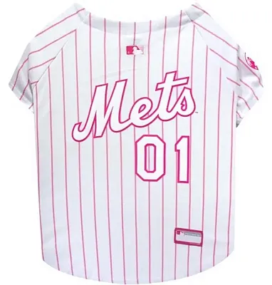 Pets First New York Mets Pink Pet Jersey - X-Small