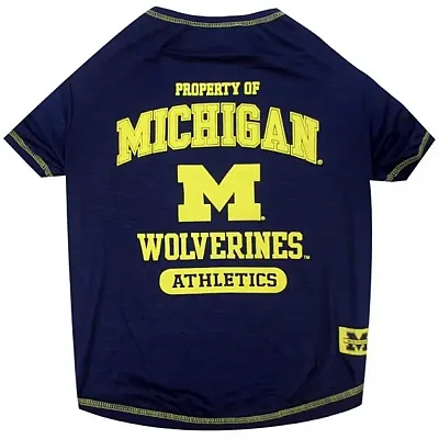 Pets First Michigan Wolverines Pet Tee Shirt - Large