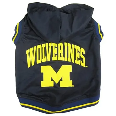 Pets First Michigan Wolverines Pet Hoodie Tee Shirt - Small