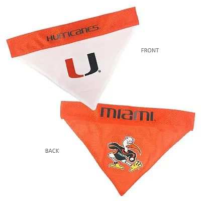 Pets First Miami Hurricanes Pet Reversible Bandana - L/XL