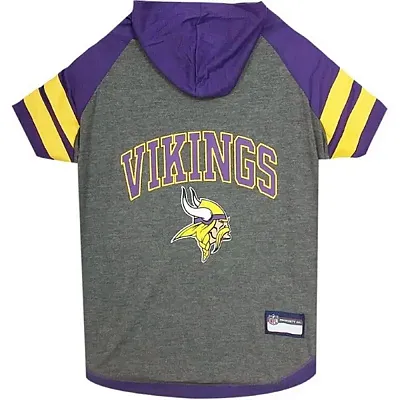 Pets First Minnesota Vikings Pet Hoodie T-Shirt - Medium