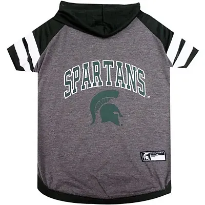 Pets First Michigan State Spartans Pet Hoodie T-Shirt - X-Small
