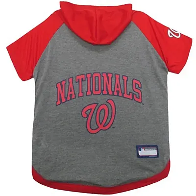 Pets First Washington Nationals Pet Hoodie T-Shirt - X-Small