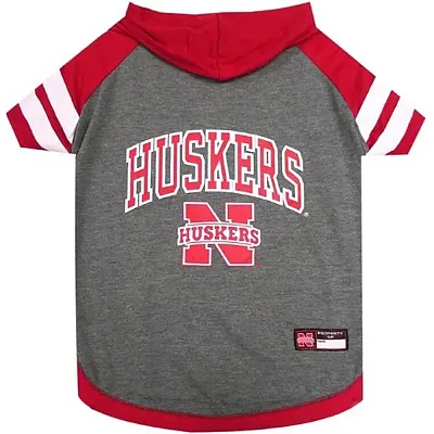 Pets First Nebraska Huskers Pet Hoodie T-Shirt - Large