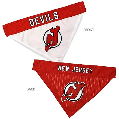 Pets First New Jersey Devils Pet Reversible Bandana - S/M