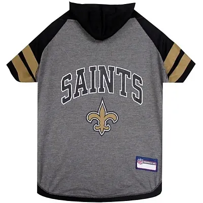 Pets First New Orleans Saints Pet Hoodie T-Shirt - Medium