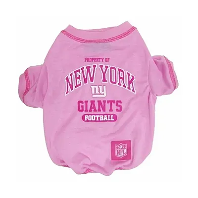 Pets First New York Giants Pink Dog T-Shirt - Large