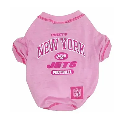 Pets First New York Jets Pink Dog T-Shirt - Large