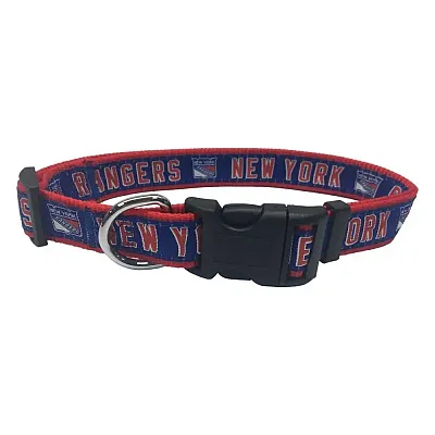 Pets First New York Rangers Pet Collar by Pets First - Medium