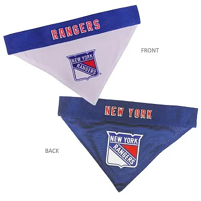 Pets First New York Rangers Pet Reversible Bandana - S/M