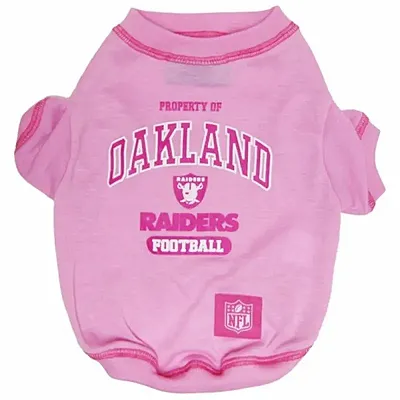 Pets First Oakland Raiders Pink Pet T-Shirt - X-Small