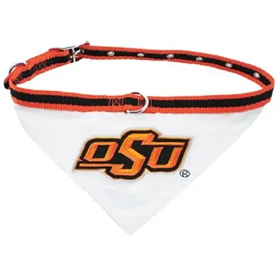 Pets First Oklahoma State Dog Collar Bandana - Large