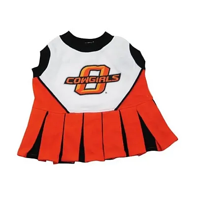 Pets First Oklahoma State Cheerleader Dog Dress - Small