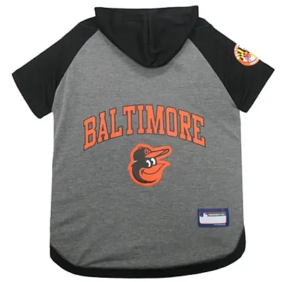 Pets First Baltimore Orioles Pet Hoodie T-Shirt - X-Small