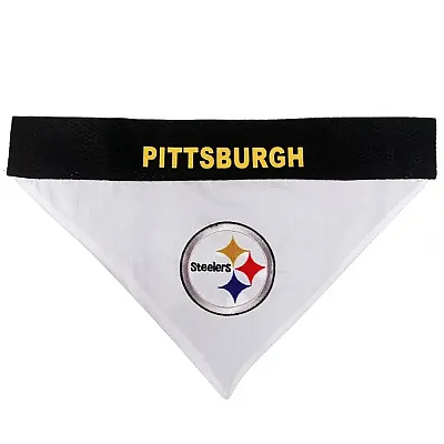 Pets First Pittsburgh Steelers Pet Reversible Bandana - L/XL