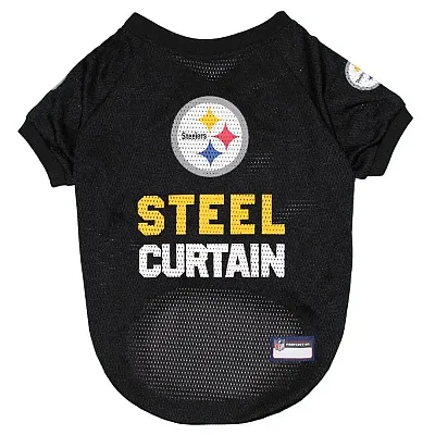 Pets First Pittsburgh Steelers Steel Curtain Pet Jersey - XS