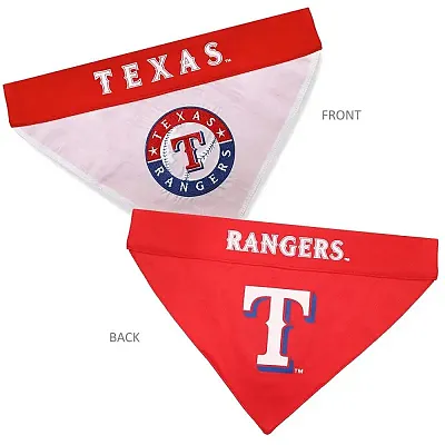 Pets First Texas Rangers Pet Reversible Bandana - L/XL