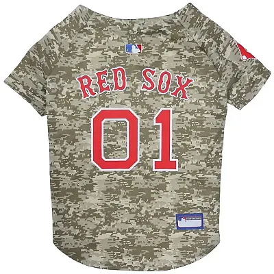 Pets First Boston Red Sox Pet Camo Jersey - Medium