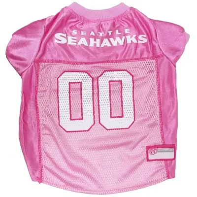 Pets First Seattle Seahawks Pink Dog Jersey - Large