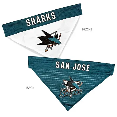Pets First San Jose Sharks Pet Reversible Bandana - L/XL