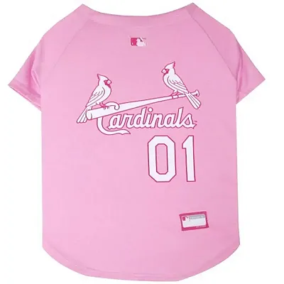 Pets First St. Louis Cardinals Pink Pet Jersey - Medium