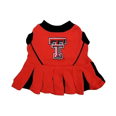 Pets First Texas Tech Red Raiders Cheerleader Dog Dress - Medium