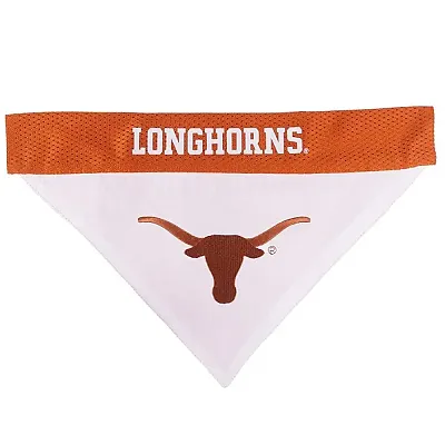Pets First Texas Longhorns Pet Reversible Bandana - L/XL