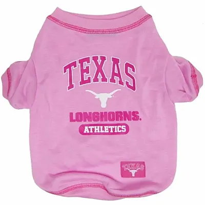 Pets First Texas Longhorns Pink Dog Tee Shirt - X-Small