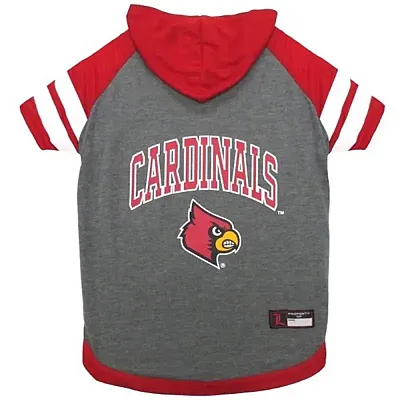 Pets First Louisville Cardinals Pet Hoodie T-Shirt - Small