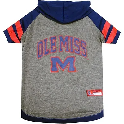 Pets First Ole Miss Rebels Pet Hoodie T-Shirt - Small