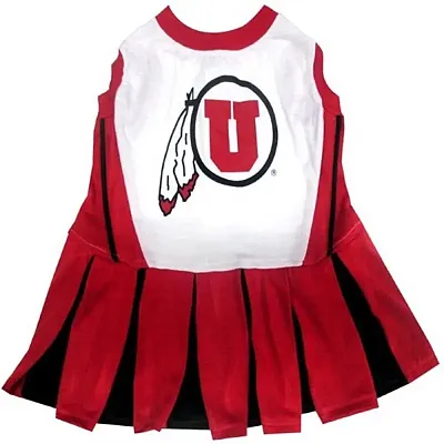 Pets First Utah Utes Cheerleader Pet Dress - Small
