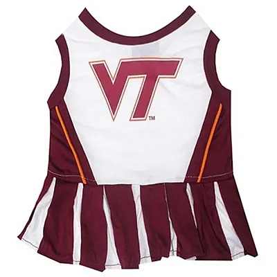 Pets First Virginia Tech Hokies Cheerleader Pet Dress - Small
