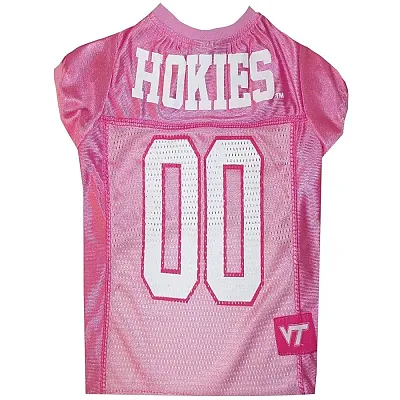 Pets First Virginia Tech Hokies Pink Pet Jersey - XS