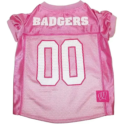 Pets First Wisconsin Badgers Pink Pet Jersey - XS