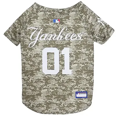 Pets First New York Yankees Pet Camo Jersey - Large