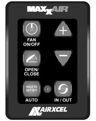 MAXXAIR VENT 00A03650K 6 Key Wall Control Black