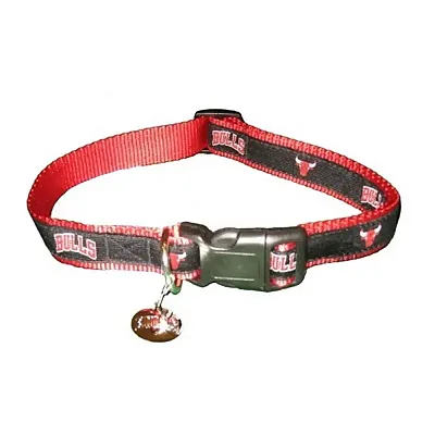 SportyK9 Chicago Bulls Alternate Style Dog Collar - M/L