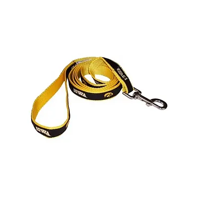 SportyK9 Iowa Hawkeyes Dog Leash Alternate Style - M/L