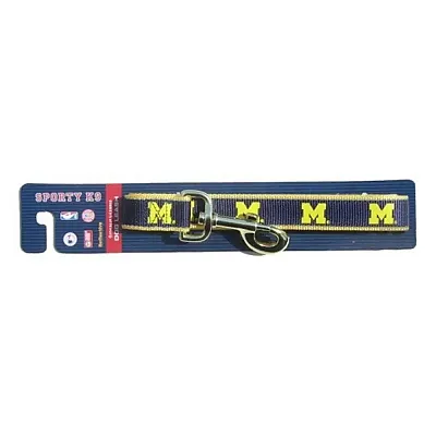 SportyK9 Michigan Wolverines Reflective Dog Leash - M/L