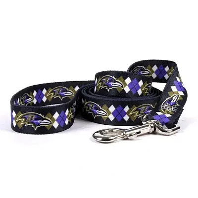 Little Earth Productions Baltimore Ravens Argyle Nylon Leash - X-Small