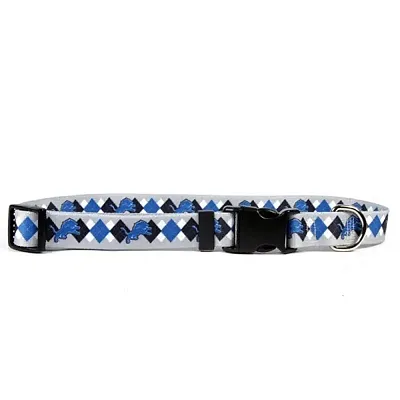 Little Earth Productions Detroit Lions Argyle Nylon Collar - Large