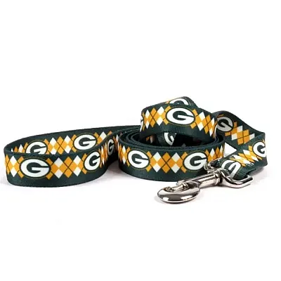 Little Earth Productions Green Bay Packers Argyle Nylon Leash - X-Small