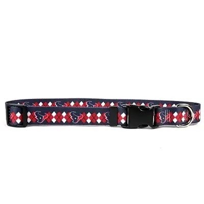 Little Earth Productions Houston Texans Argyle Nylon Collar - Large