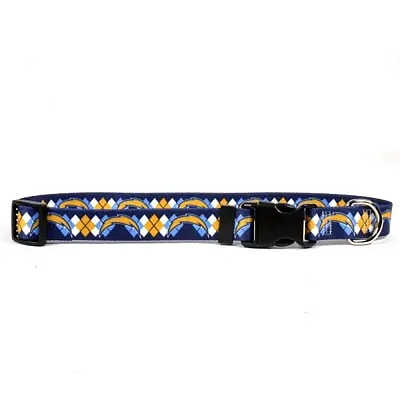 Little Earth Productions Los Angeles Chargers Argyle Nylon Collar - Small