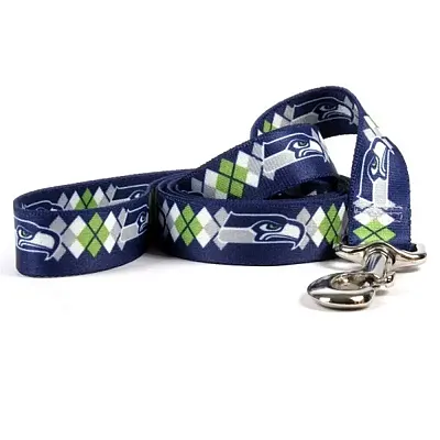 Little Earth Productions Seattle Seahawks Argyle Nylon Leash - S/M